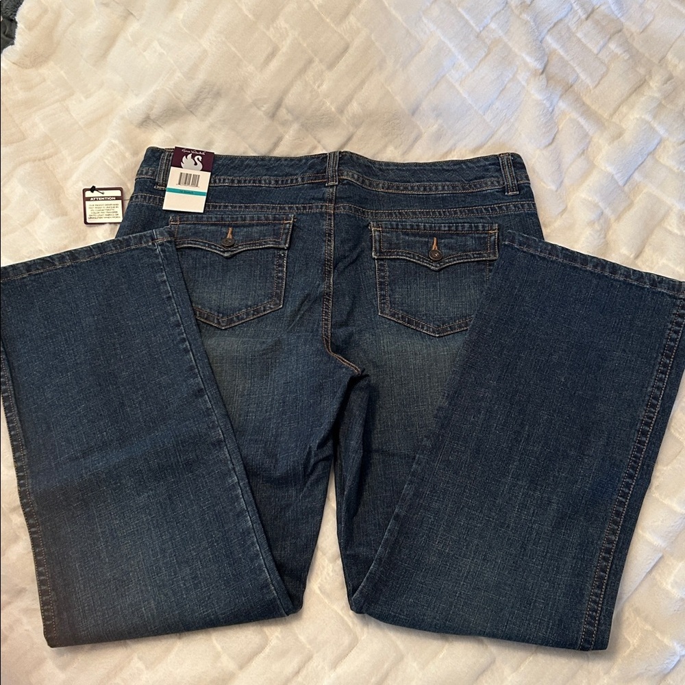 Gloria Vanderbilt Indigo Victoria Fit Boot Cut Stretch Jeans size 16 - Picture 6 of 7